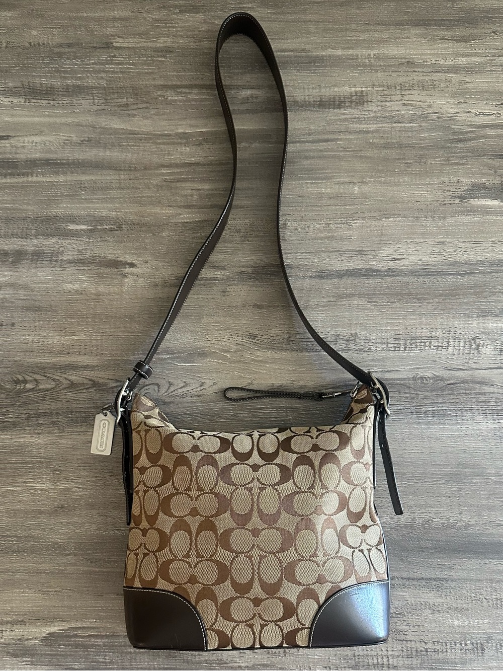 Signature Canvas Crossbody with Leather Trim